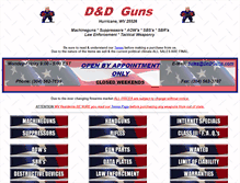 Tablet Screenshot of dndguns.com